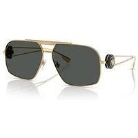 VERSACE VE2269 100287 Gold/Dark Grey 62-13-130 Sunglasses New Authentic