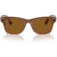 Ray-Ban Meta Wayfarer - Shiny Caramel Transparent, Brown