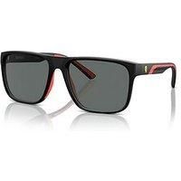 Ferrari Scuderia Fz6002U Square Sunglasses- Black/Red