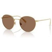 Polo Ralph Lauren 0Ph3158 Round Sunglasses-Gold