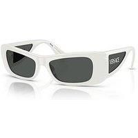 VERSACE VE4481 314 87 White Grey Women's 54 mm Sunglasses