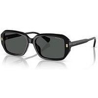 RALPH RA5325U 500187 Shiny Black Grey 55 mm Women's Sunglasses