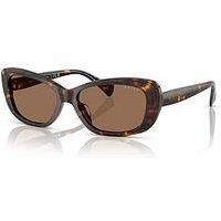 RALPH RA5322U 500313 Shiny Dark Havana Brown 55 mm Women's Sunglasses