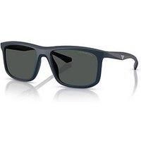EMPORIO ARMANI EA4234U 618587 Matte Blue Grey Men's 57 mm Sunglasses