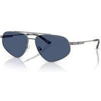 EMPORIO ARMANI EA2156 300380 Matte Gunmetal Dark Blue 59 mm Men's Sunglasses
