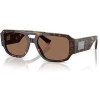 Dolce & Gabbana DG 4482 502/73 Havana Plastic Pilot Sunglasses Brown Lens