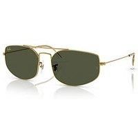 Ray-Ban Sunglasses RB3845 EXPLORER 5 9196/31 Legend Gold Frames w/ Green Lenses