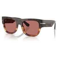 DOLCE N GABBANA DG4484 3438M6 Havana Warm Brown Bordeaux 54 mm Men's Sunglasses