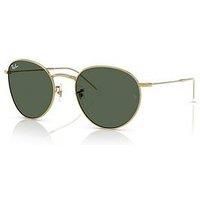 Ray-Ban Round Reverse Phantos Sunglasses-Gold