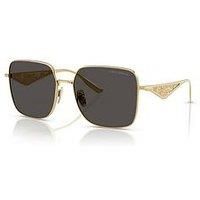 DOLCE & GABBANA DG2310 02/87 Gold/Dark Grey 57-16-145 Sunglasses New Authentic