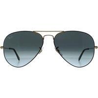Ray-Ban Sunglasses Aviator 3025 9271GK Black On Gold Blue Vintage Gradient Black