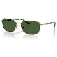 Polo Ralph Lauren Polo 0Ph3159 Square Sunglasses-Gold