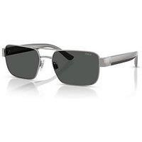 POLO PH3161 926687 Brushed Gunmetal Dark Grey 58 mm Men's Sunglasses