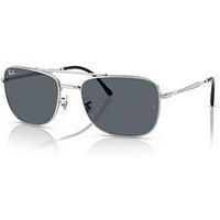 Ray-Ban Ray Ban 0Rb3755 Square Sunglasses-Silver