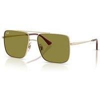Ray-Ban Ray Ban 0Rb3758 Square Sunglasses-Gold