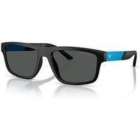 EMPORIO ARMANI EA4244U 500187 Matte Black Grey Men's 57 mm Sunglasses