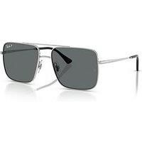 Ray-Ban Ray Ban 0Rb3758 Square Sunglasses-Black