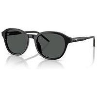 Emporio Armani 0Ea4247U Round Sunglasses- Black