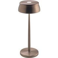 Zafferano Sister Light Dimmable LED Table Lamp, IP65 Protection, Indoor/Exterior Use, USB Charging, H32.8 cm-Anodized Copper