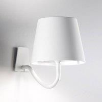 Zafferano Poldina LED wall light dimmable, battery, white