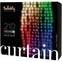 Twinkly Curtain – App-Controlled LED Curtain Lights String with 210 RGB+W (16 Million Colors + Pure Warm White) LEDs. 1.5 x 2.1 Meters. Clear Wire. Indoor and Outdoor Smart Lighting Decoration