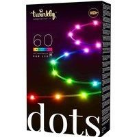 Twinkly Dots – App-Controlled Flexible LED Light String with 60 RGB (16 Million Colors) LEDs. 3 Meters. Black Wire. USB-Powered. Indoor Smart Home Lighting Decoration