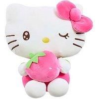 Hello Kitty Macedonia Plush, 32cm Strawberry Soft Toy, Cute in Strawberry-Themed Outfit, Official Licensed Plush for Fans and Collectors, Suitable for Ages 4+