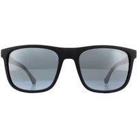 Emporio Armani 0EA4129 Sunglasses, Matte Black/Grey, 56/19/142