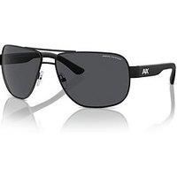 Armani Exchange Aviator Sunglasses - Black