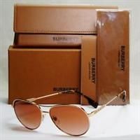 BURBERRY BE3122 110913 Light Gold Pilot Women's 59 mm Sunglasses