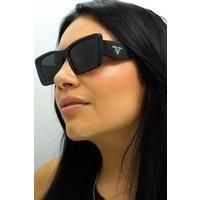 PRADA PR 08YS Women's Butterfly Sunglasses - Black (1AB5S0)