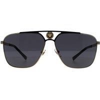 Versace Sunglasses Gold Black Medusa Square Metal MOD 2238 1436/87