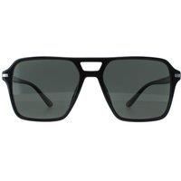 Prada Sunglasses PR20YS 1AB03R Black Green Polarized