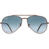 Ray-Ban Sunglasses RB3625 New Aviator 92023F Polished Rose Gold Blue Gradient 58