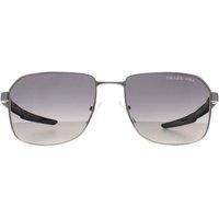 Prada Linea Red Sunglasses PS 54WS 1BC06G Silver Grey Men