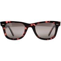 Ray-Ban Men's Rectangle Transparent Pink Havana Silver Chromance Wayfarer 2140