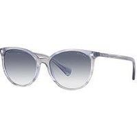 RALPH RA5296 6035X0 Shiny Striped Blue Brown Grad Violet 55 mm Womens Sunglasses
