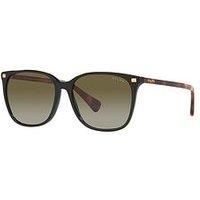RALPH RA5293 60378E Vvcv Shiny Black Gradient Green 56 mm Women's Sunglasses