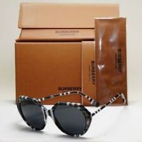 Burberry Women's BE4375-400487 Vanessa 55mm Checker Black and White Sunglasses