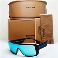 Burberry Men's Black Shield Sunglasses w/ Mirror Lens BE4401U-300155-30 - Italy