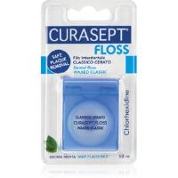 Curasept Dental Floss Waxed Classic Waxed Dental Floss with Mint Flavor With Antibacterial Ingredients 50 m