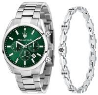 Maserati Men/'s Watch, Analog, Quartz, Multifunction, Steel Strap, Attrazione Collection - R8853151017
