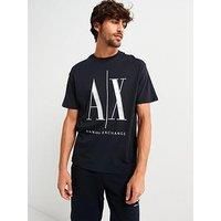 Armani Exchange Large Ax Logo T-Shirt - Navy