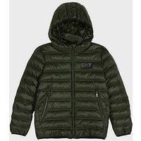 Ea7 Emporio Armani Boys Winter Padded Jacket - Duffel Bag - Dark Green