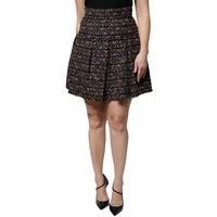 DOLCE & GABBANA Skirt Multicolor HighWaist Tartan Tweed Mini IT38/US4/XS 1050usd