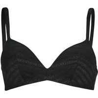 Emporio Armani  ALL OVER LOGO MESH  women's Triangle bras and Bralettes in Black