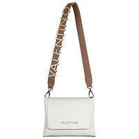 Valentino Women/'s Alexia Satchel, White/Cuoio, Talla ÚNICA