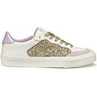 Geox D EMMELENY Women's Optic White/Light Gold Trainers