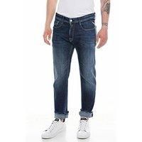 REPLAY Adult M1005 Rocco Jeans, Dark Blue 007-3, 32W / 34L