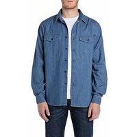 Replay Men/'s M4124 Shirt, 009 Medium Blue, L